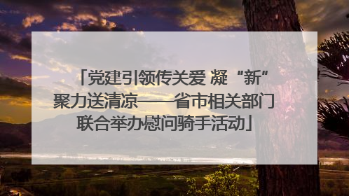 党建引领传关爱 凝“新”聚力送清凉——省市相关部门联合举办慰问骑手活动