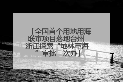 全国首个用地用海联审项目落地台州 浙江探索“地林草海”审批一次办