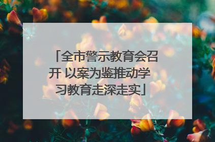 全市警示教育会召开 以案为鉴推动学习教育走深走实