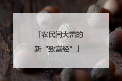 农民闫大雷的新“致富经”