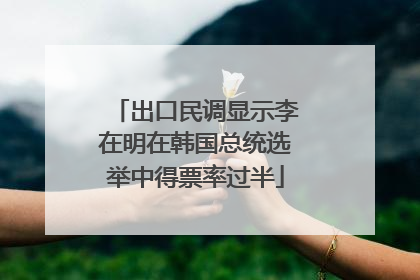 出口民调显示李在明在韩国总统选举中得票率过半