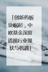 创新药板块崛起，中欧基金深度透视行业现状与机遇