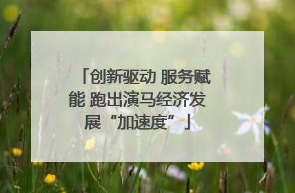 创新驱动 服务赋能 跑出演马经济发展“加速度”