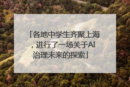 各地中学生齐聚上海，进行了一场关于AI治理未来的探索