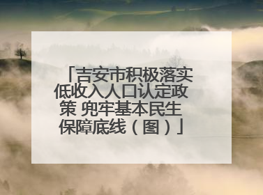 吉安市积极落实低收入人口认定政策 兜牢基本民生保障底线（图）