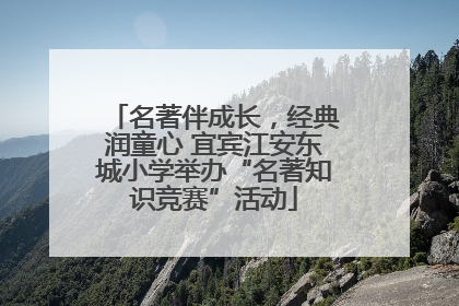 名著伴成长，经典润童心 宜宾江安东城小学举办“名著知识竞赛”活动