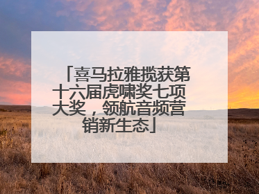 喜马拉雅揽获第十六届虎啸奖七项大奖，领航音频营销新生态