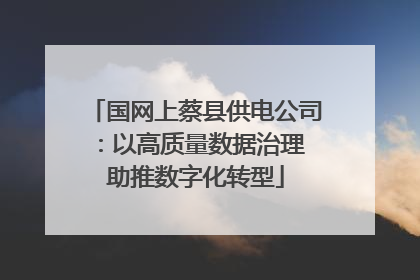 国网上蔡县供电公司：以高质量数据治理 助推数字化转型