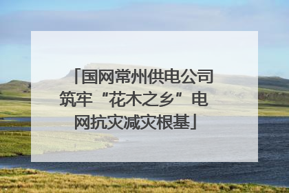 国网常州供电公司筑牢“花木之乡”电网抗灾减灾根基