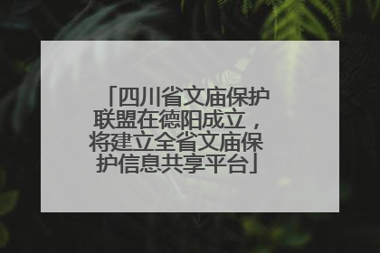 四川省文庙保护联盟在德阳成立，将建立全省文庙保护信息共享平台