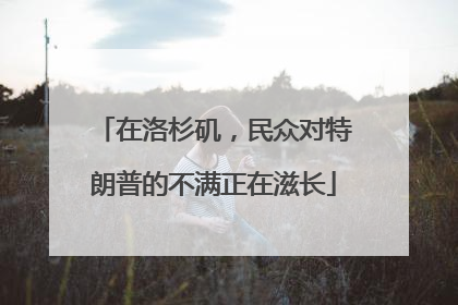 在洛杉矶，民众对特朗普的不满正在滋长