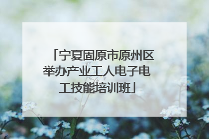 宁夏固原市原州区举办产业工人电子电工技能培训班