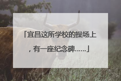 宜昌这所学校的操场上，有一座纪念碑……