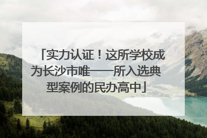 实力认证！这所学校成为长沙市唯一一所入选典型案例的民办高中