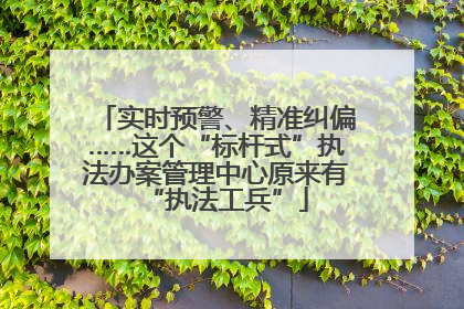 实时预警、精准纠偏……这个“标杆式”执法办案管理中心原来有“执法工兵”