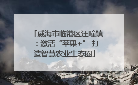 威海市临港区汪疃镇：激活“苹果+” 打造智慧农业生态圈