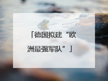 德国拟建“欧洲最强军队”