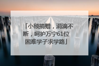 小额捐赠，涓滴不断，呵护万宁61位困难学子求学路