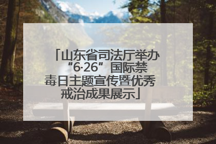 山东省司法厅举办“6·26”国际禁毒日主题宣传暨优秀戒治成果展示