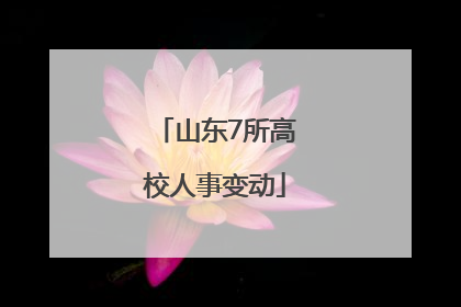 山东7所高校人事变动