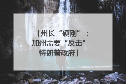 州长“硬刚”：加州需要“反击”特朗普政府
