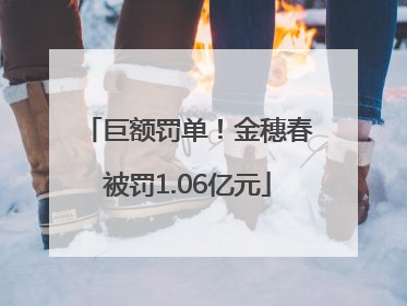 巨额罚单！金穗春被罚1.06亿元