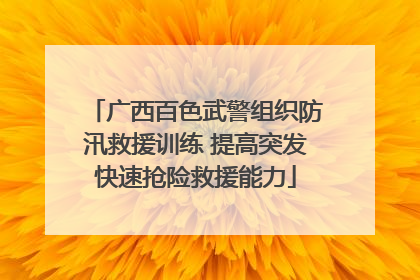 广西百色武警组织防汛救援训练 提高突发快速抢险救援能力