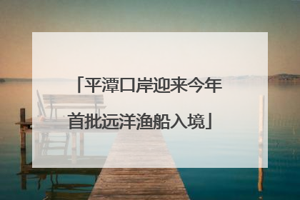 平潭口岸迎来今年首批远洋渔船入境