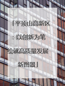 平顶山高新区：以创新为笔 绘就高质量发展新图景