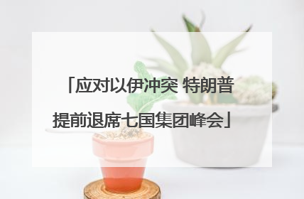 应对以伊冲突 特朗普提前退席七国集团峰会