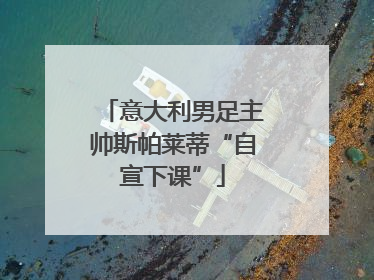意大利男足主帅斯帕莱蒂“自宣下课”