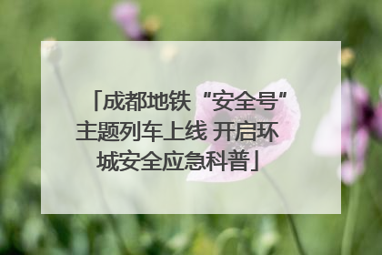 成都地铁“安全号”主题列车上线 开启环城安全应急科普