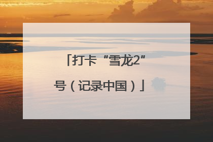 打卡“雪龙2”号（记录中国）