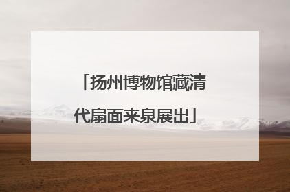 扬州博物馆藏清代扇面来泉展出