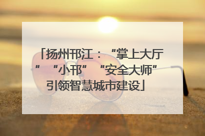 扬州邗江：“掌上大厅”“小邗”“安全大师”引领智慧城市建设