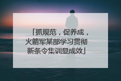 抓规范，促养成，火箭军某部学习贯彻新条令集训显成效