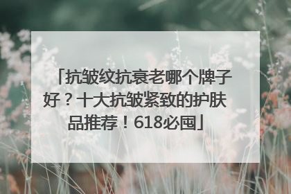 抗皱纹抗衰老哪个牌子好？十大抗皱紧致的护肤品推荐！618必囤