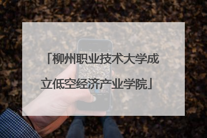 柳州职业技术大学成立低空经济产业学院