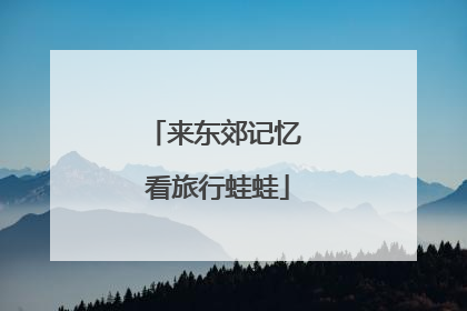 来东郊记忆 看旅行蛙蛙