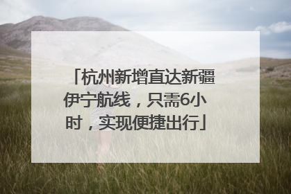 杭州新增直达新疆伊宁航线，只需6小时，实现便捷出行