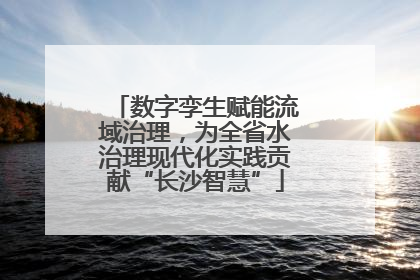 数字孪生赋能流域治理，为全省水治理现代化实践贡献“长沙智慧”
