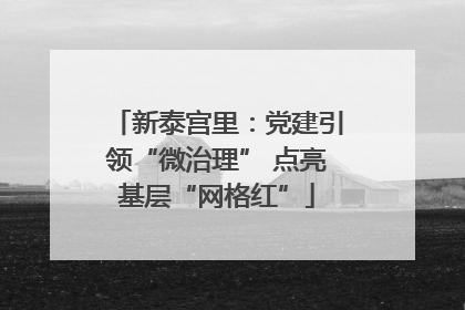 新泰宫里：党建引领“微治理” 点亮基层“网格红”