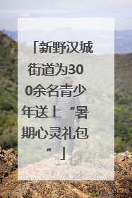 新野汉城街道为300余名青少年送上“暑期心灵礼包”