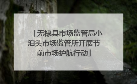 无棣县市场监管局小泊头市场监管所开展节前市场护航行动