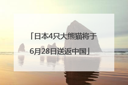 日本4只大熊猫将于6月28日送返中国