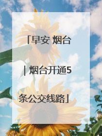 早安 烟台｜烟台开通5条公交线路