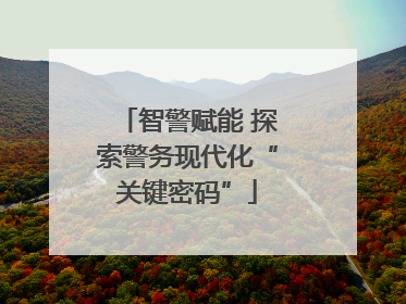 智警赋能 探索警务现代化“关键密码”