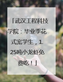 武汉工程科技学院：毕业季花式宠学生，1.25吨小龙虾免费吃！