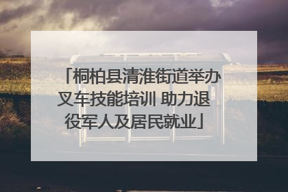 桐柏县清淮街道举办叉车技能培训 助力退役军人及居民就业