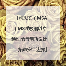 梅思安（MSA）M8呼吸器以卓越性能与创新设计，拓宽安全边界